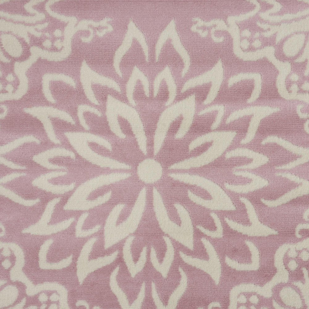 8' X 10' Pink Floral Power Loom Area Rug