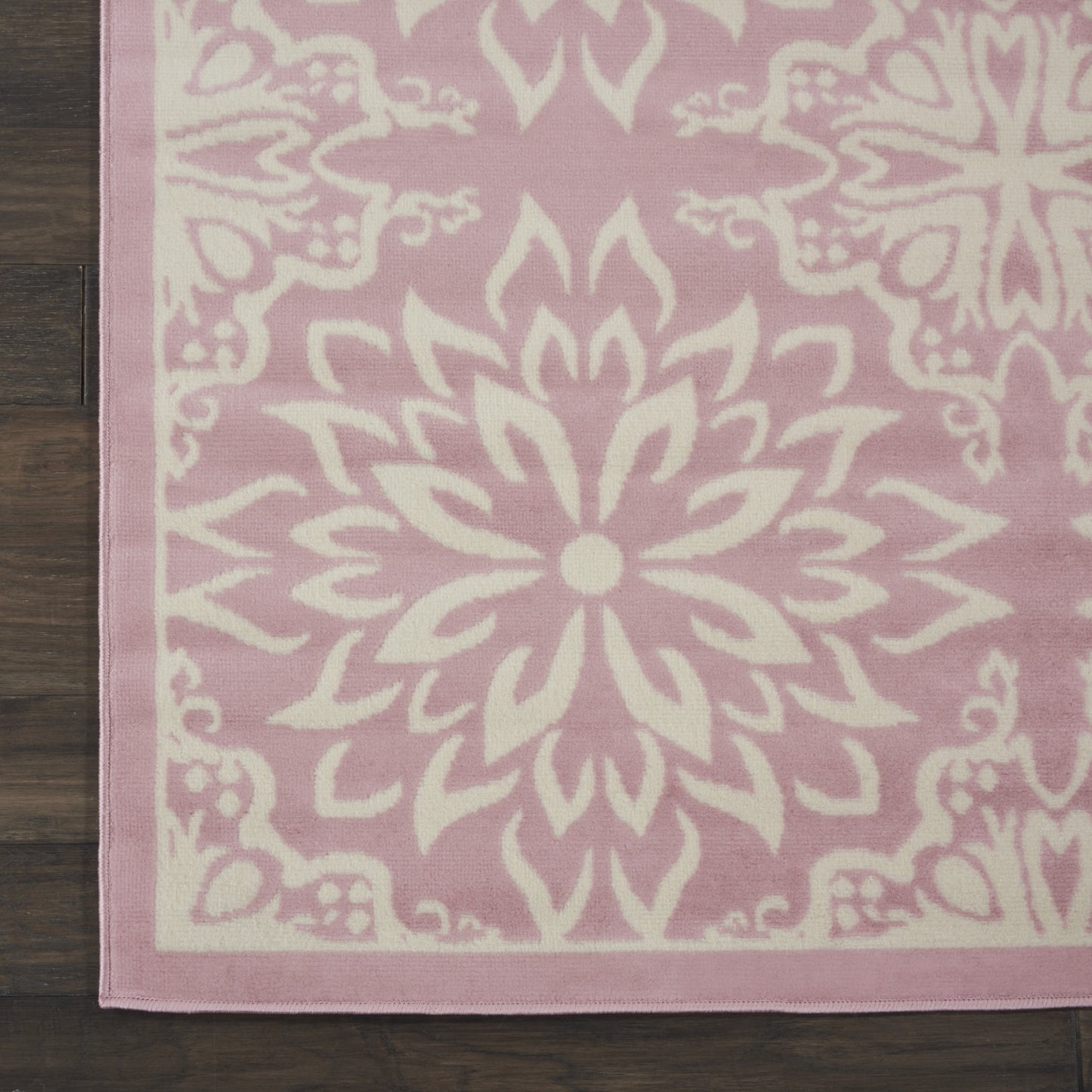 8' X 10' Pink Floral Power Loom Area Rug