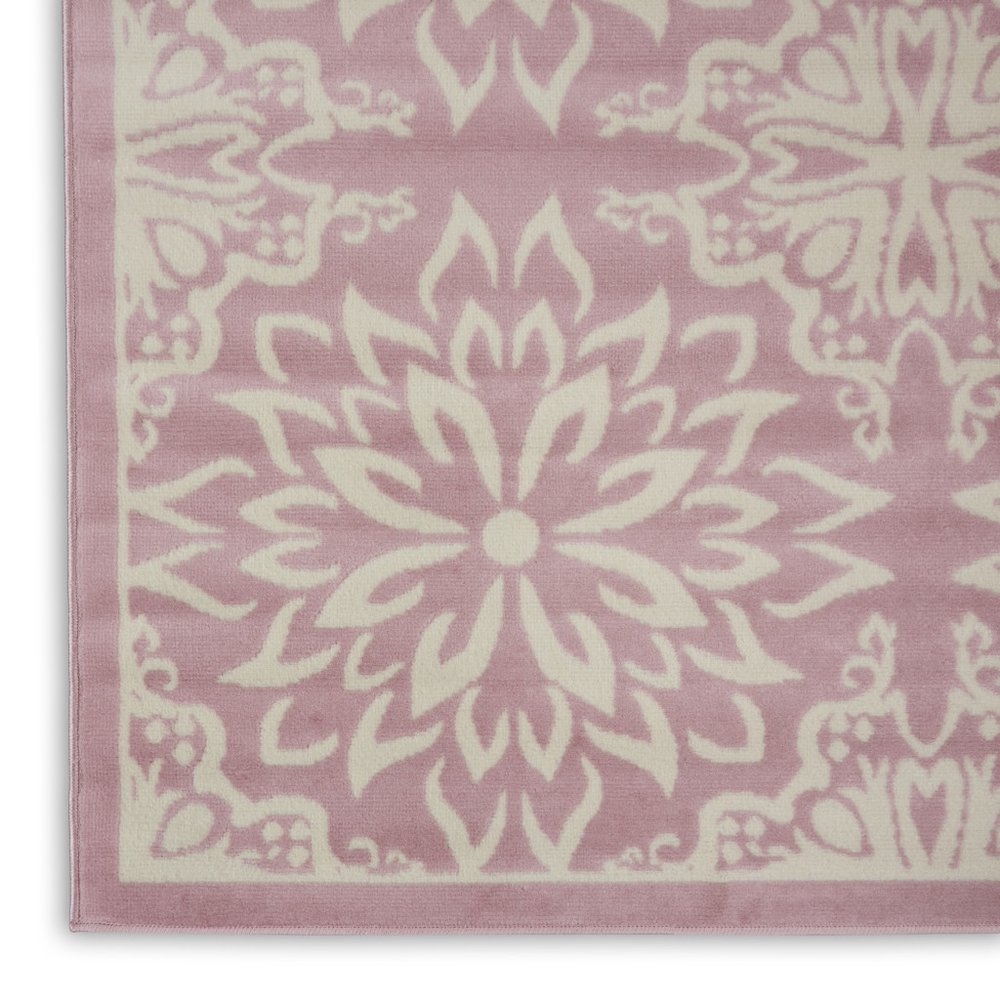8' X 10' Pink Floral Power Loom Area Rug