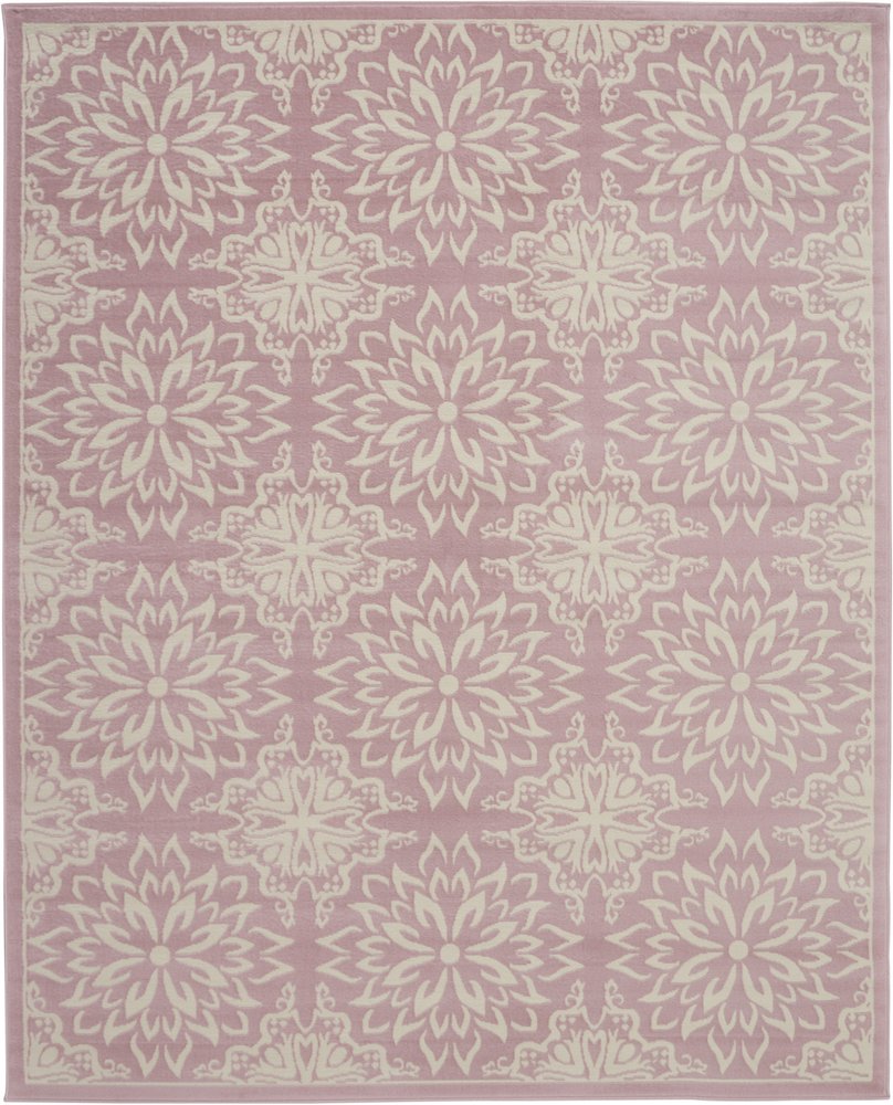 8' X 10' Pink Floral Power Loom Area Rug
