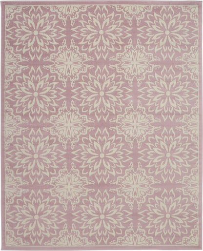 8' X 10' Pink Floral Power Loom Area Rug