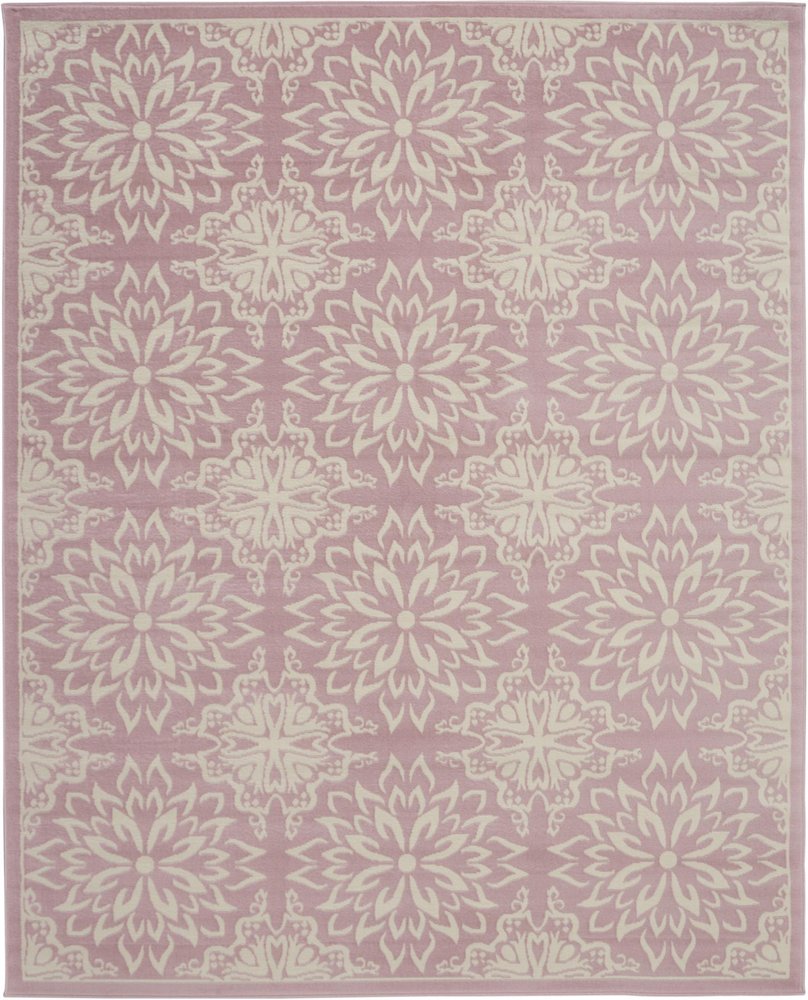 8' X 10' Pink Floral Power Loom Area Rug