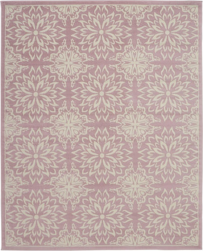 8' X 10' Pink Floral Power Loom Area Rug