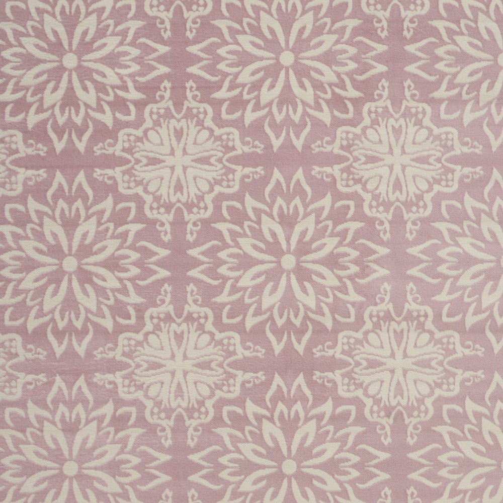 8' X 10' Pink Floral Power Loom Area Rug