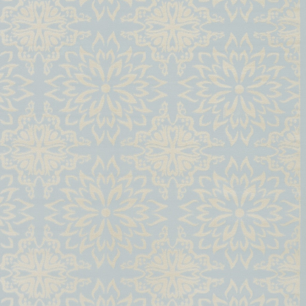 8' X 10' Light Blue Floral Power Loom Area Rug