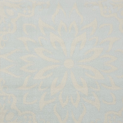 8' X 10' Light Blue Floral Power Loom Area Rug