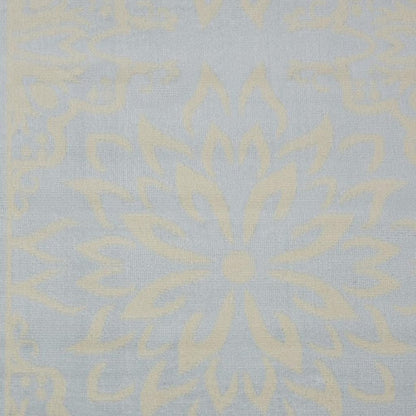 8' X 10' Light Blue Floral Power Loom Area Rug