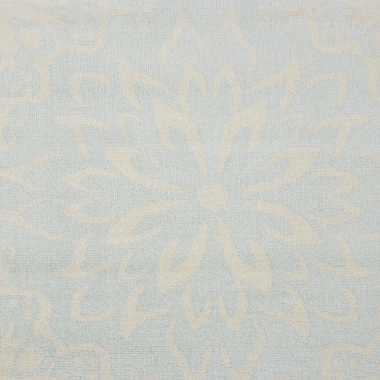 8' X 10' Light Blue Floral Power Loom Area Rug