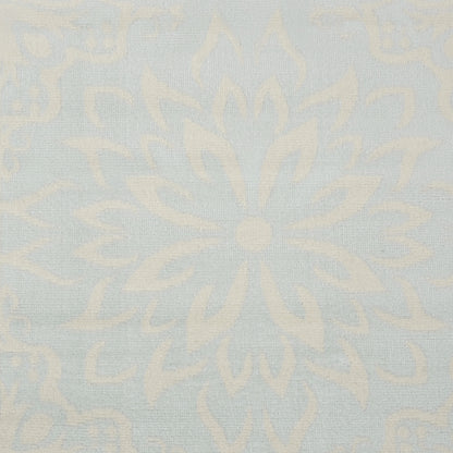 8' X 10' Light Blue Floral Power Loom Area Rug