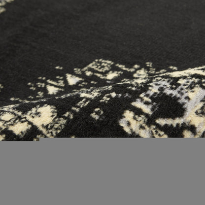 8' Cream Damask Power Loom Runner Rug