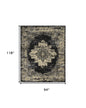 8' X 10' Cream Damask Power Loom Area Rug