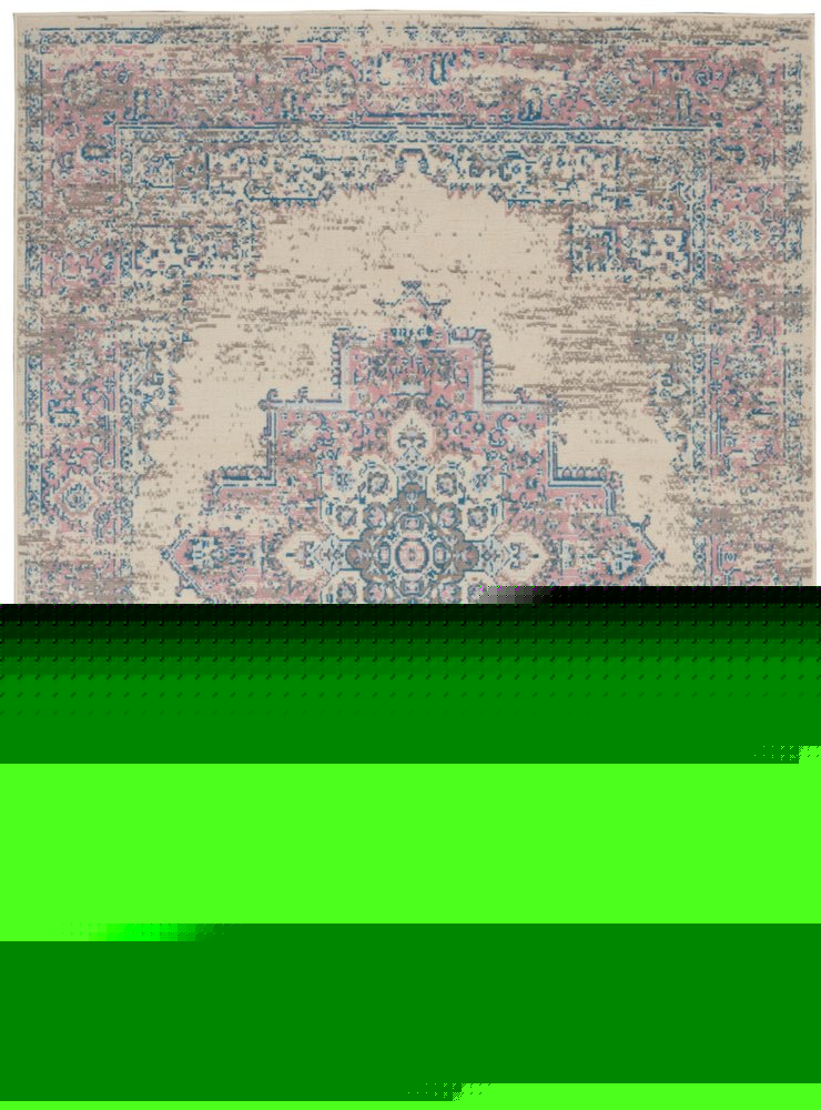 4' X 6' Pink Damask Power Loom Area Rug