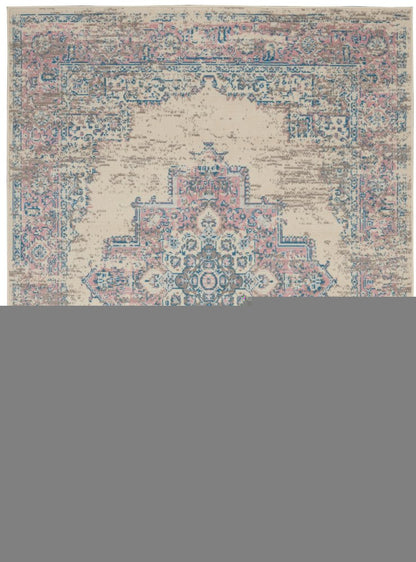 4' X 6' Pink Damask Power Loom Area Rug