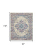 8' X 10' Pink Damask Power Loom Area Rug