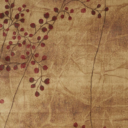 10' X 14' Brown Floral Power Loom Area Rug