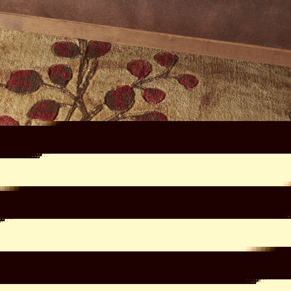 10' X 13' Brown Floral Power Loom Area Rug