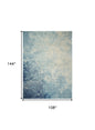 9' X 12' Blue Abstract Power Loom Area Rug