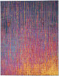 9' X 12' Fuchsia Abstract Power Loom Area Rug