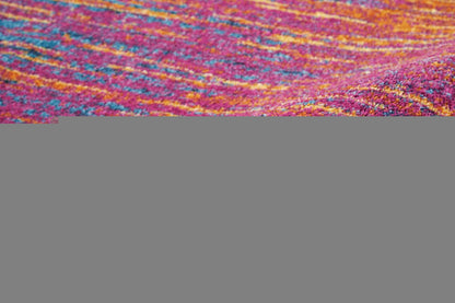 9' X 12' Fuchsia Abstract Power Loom Area Rug