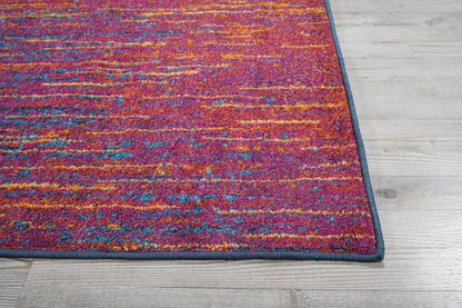 9' X 12' Fuchsia Abstract Power Loom Area Rug