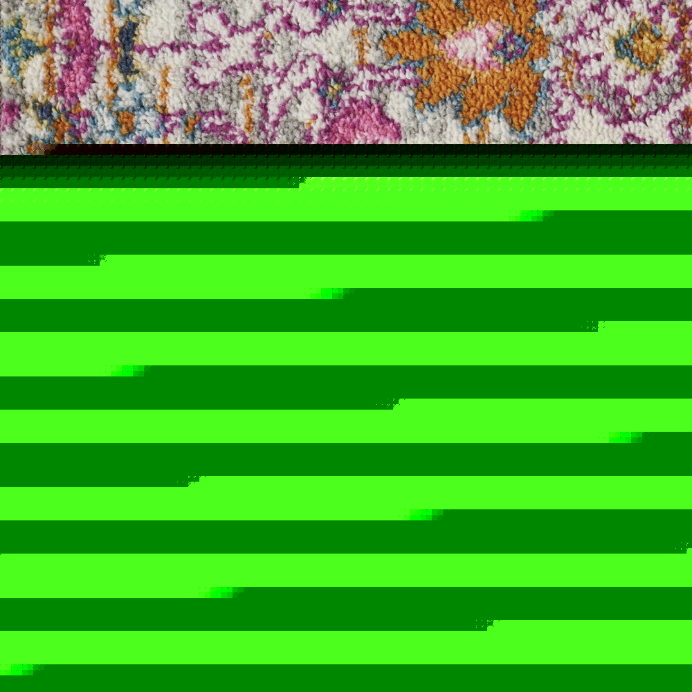 9' X 12' Gray Floral Power Loom Area Rug