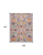 9' X 12' Gray Floral Power Loom Area Rug