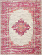 9' X 12' Pink Floral Power Loom Area Rug