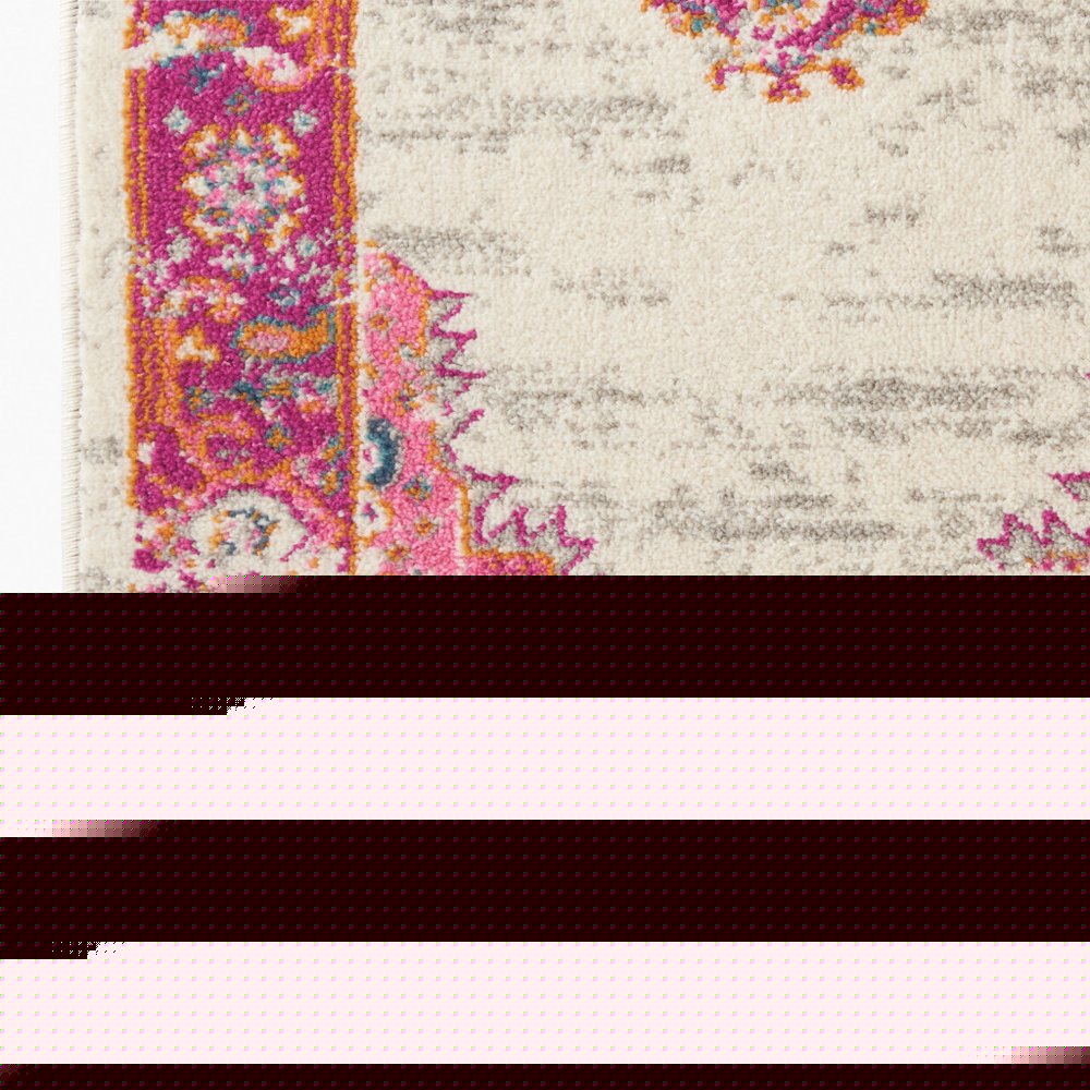 9' X 12' Pink Floral Power Loom Area Rug