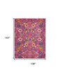9' X 12' Pink Floral Power Loom Area Rug