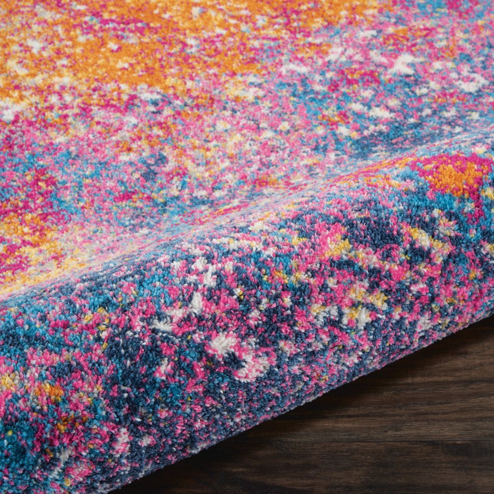 5' X 8' Blue Abstract Oval Rug