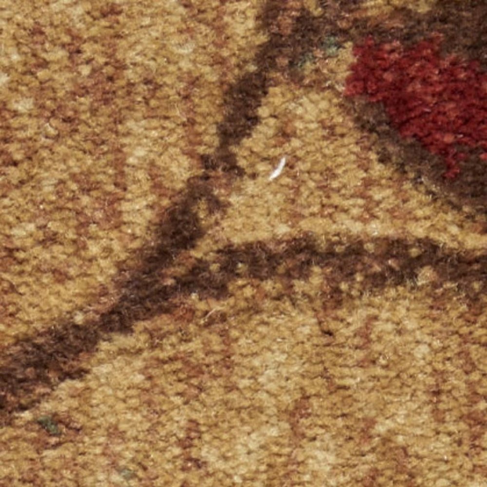 7' X 10' Brown Floral Power Loom Area Rug