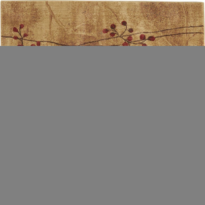 7' Brown and Red Square Floral Power Loom Area Rug