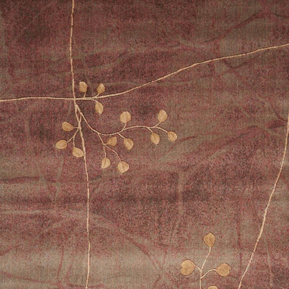 5' X 8' Brown Floral Power Loom Area Rug