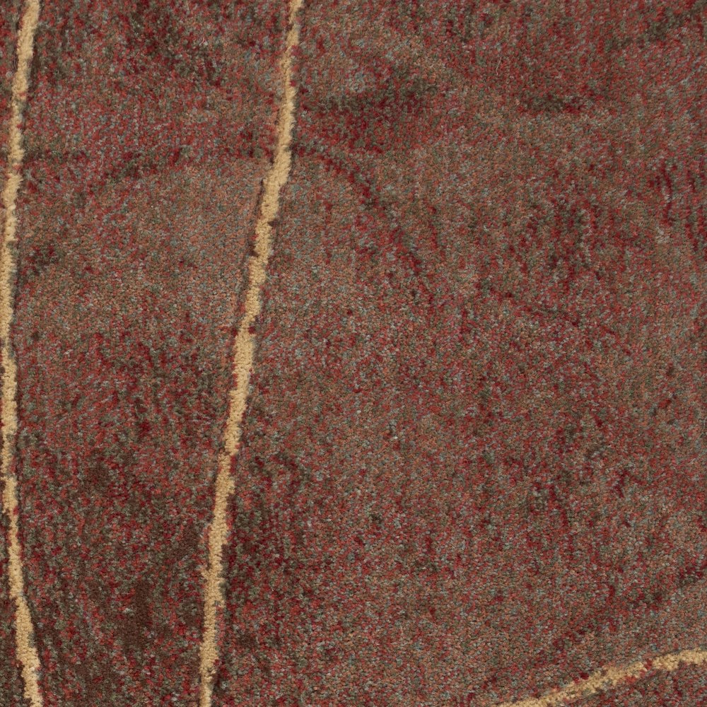 2' X 3' Brown Floral Power Loom Area Rug