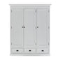 62" Off White Solid Wood Frame Standard Curio Cabinet With Six Shelves