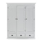 62" Off White Solid Wood Frame Standard Curio Cabinet With Six Shelves