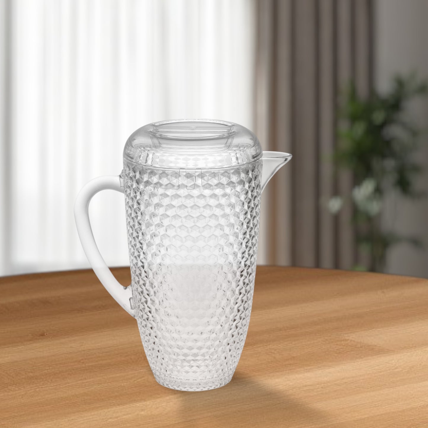 2.5 Quart Clear Diamond Acrylic Serving Pitcher