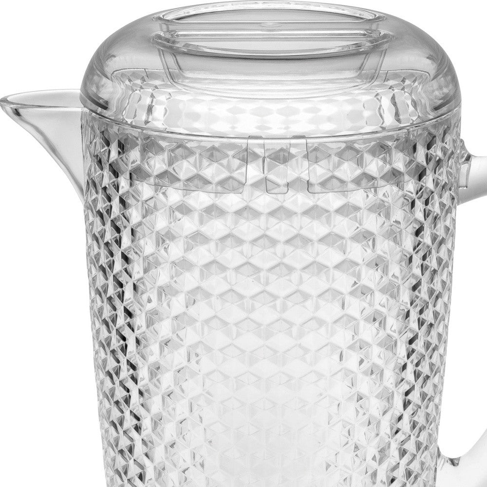 2.5 Quart Clear Diamond Acrylic Serving Pitcher