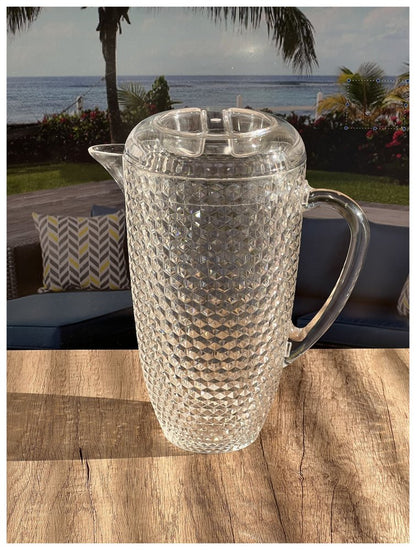 Clear Acrylic Convex Curve Shape Stemless Pitcher