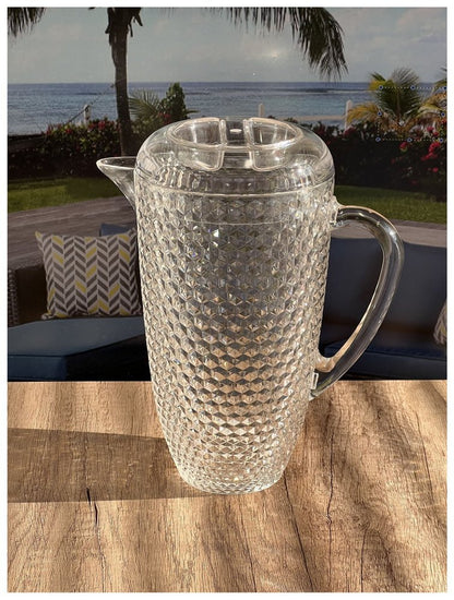 Clear Acrylic Convex Curve Shape Stemless Pitcher