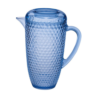 Blue Acrylic Convex Curve Shape Stemless Pitcher
