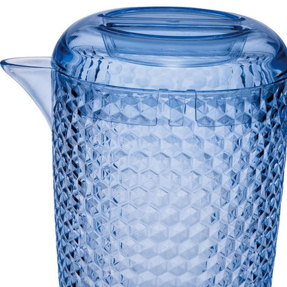 Blue Acrylic Convex Curve Shape Stemless Pitcher