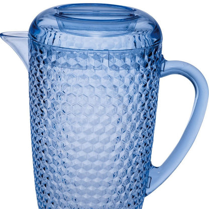 Blue Acrylic Convex Curve Shape Stemless Pitcher