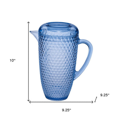 Blue Acrylic Convex Curve Shape Stemless Pitcher