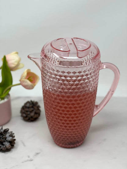 Blue Acrylic Convex Curve Shape Stemless Pitcher