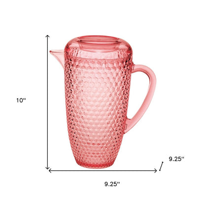 Blue Acrylic Convex Curve Shape Stemless Pitcher