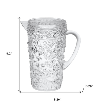 2.5 Quart Clear Paisley Acrylic Pitcher