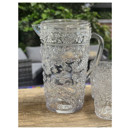 Clear Acrylic Convex Curve Shape Stemless Pitcher
