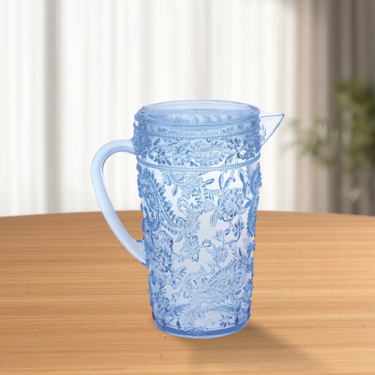 2.5 Quart Clear Paisley Acrylic Pitcher