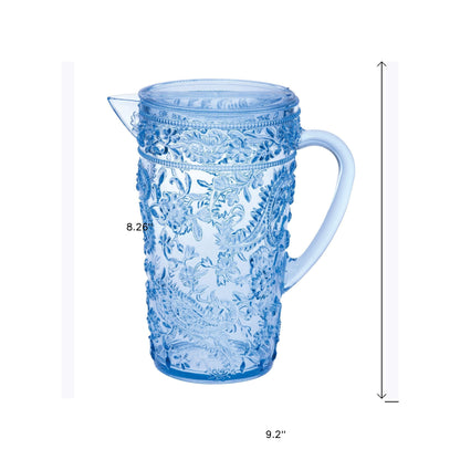 2.5 Quart Clear Paisley Acrylic Pitcher